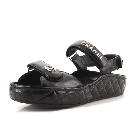 chanel velcro sandals